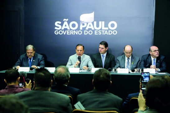 Governador do estado de São Paulo, João Doria, durante lançamento do app, na última sexta-feira