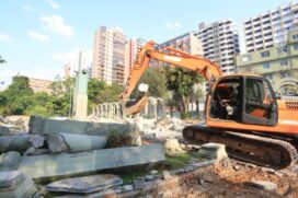 As obras na Praça Luiz Olinto Tortorello, à margem da avenida Goiás, foram iniciadas na última semana