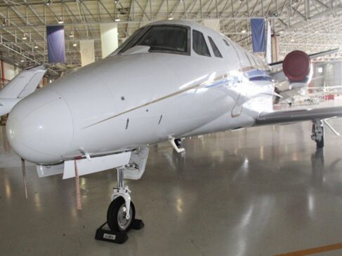 Um dos destaques do leilão de bens diversos realizado pela Mega Leilões é uma aeronave Cessna Aircraft Citation XLS, ano 2005