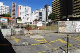 Canteiro de obras na rua da Consolação; promessa era que a linha estaria em operação em 2012