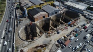 Obras paradas da linha 6-Laranja do Metrô na Marginal do Tietê, zona norte da capital paulista