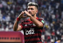 O uruguaio Arrascaeta fez o gol de empate do Flamengo