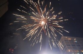 Queima de fogos na avenida Paulista, no réveillon de 2019