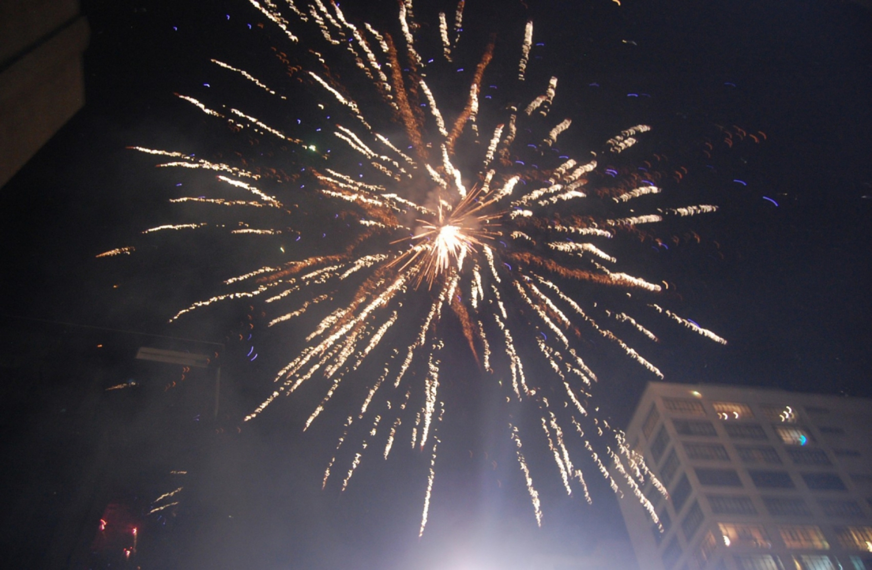 Queima de fogos na avenida Paulista, no réveillon de 2019