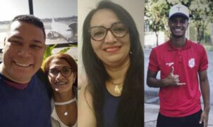 As vítimas: Edilson Donizete e Lucineide de S. Goés, Jucelina de Souza Santos e Erick Miguel G. dos Santos