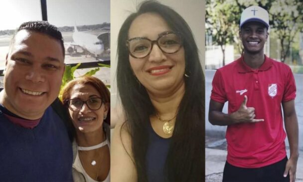 As vítimas: Edilson Donizete e Lucineide de S. Goés, Jucelina de Souza Santos e Erick Miguel G. dos Santos