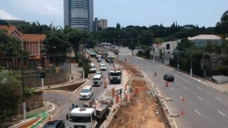 O maior jardim est&aacute; no canteiro central da Rua Major Natanael
