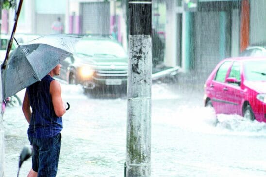 São esperados entre 80 e 110 milímetros de chuva no período para as regiões