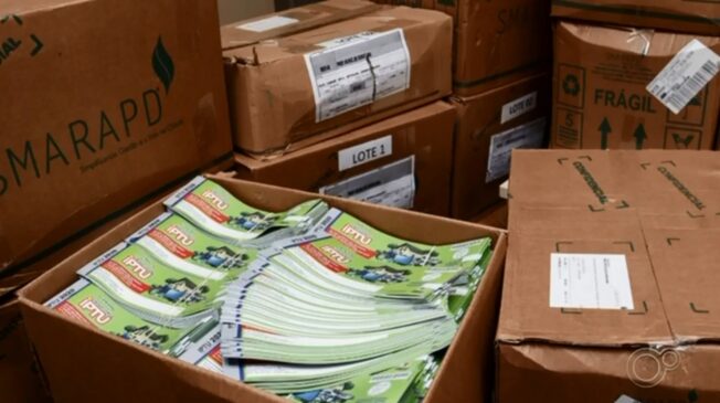 Serão entregues cerca de 298 mil carnês e 47.733 deles já saíram da Prefeitura de Sorocaba para a primeira postagem