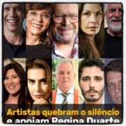 A atriz postou em seu Instagram uma colagem de imagens de artistas que manifestaram apoio ao ENTITY_quot_ENTITYsimENTITY_quot_ENTITY que ela disse à secretaria