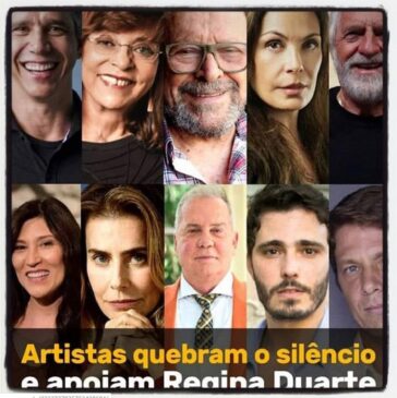 A atriz postou em seu Instagram uma colagem de imagens de artistas que manifestaram apoio ao ENTITY_quot_ENTITYsimENTITY_quot_ENTITY que ela disse à secretaria