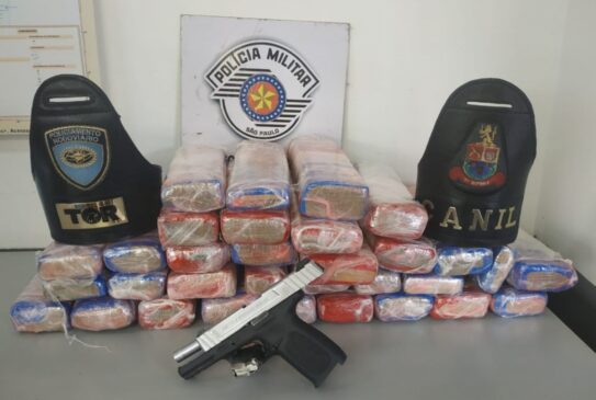 PORTO FELIZ_ Cão da PM identifica mala com drogas e pistola em ônibus na Castello Branco2_ Arquivo pessoal