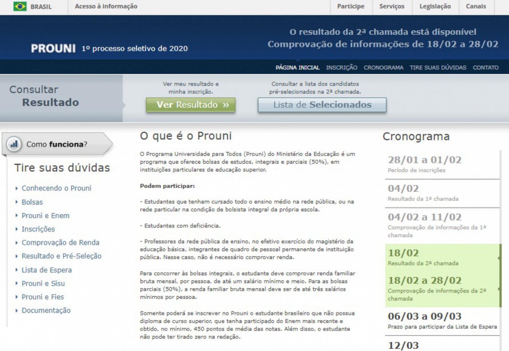 Programa Universidade para todos