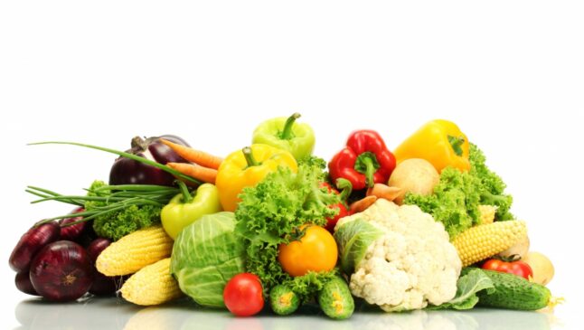 Legumes fundo Branco