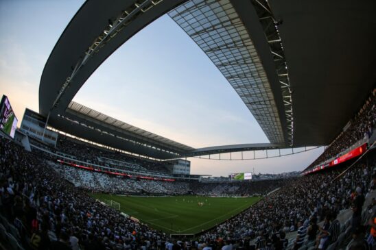 Neo Química Arena, estádio do Corinthians, na zona leste da Capital, durante jogo antes da pandemia