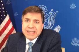 O novo embaixador dos Estados Unidos no Brasil, Todd Chapman nesta terça-feira (7), durante entrevista coletiva online