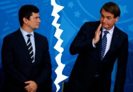 O ex-ministro Sergio Moro e o presidente Jair Bolsonaro