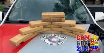 Os tijolos de maconha estavam na mochila da passageira
