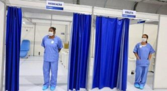 Hospital de Campanha em Mauá; cidade tem 94,1% de leitos ocupados