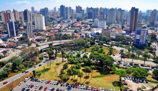 Vista aérea de Santo André, no ABC Paulista