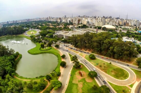Parque do ibirapuera visto de cima