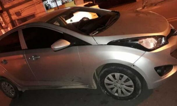 Homens fugiram em um HB20 Prata