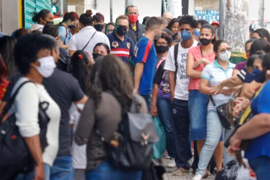 Movimento na regi&atilde;o do Br&aacute;s durante a pandemia
