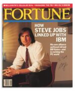 O exemplar da Revista Fortune, assinada por Jobs, é de 1989