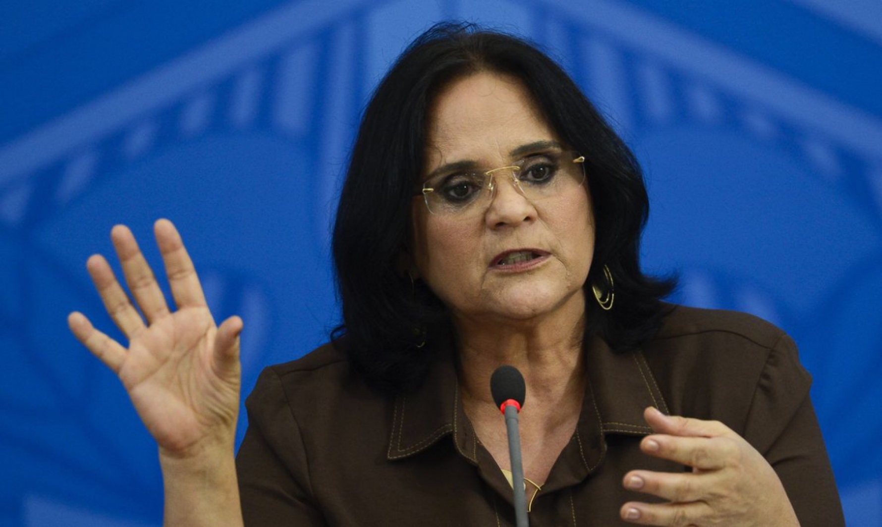 A ministra da Mulher, Fam&iacute;lia e Direitos Humanos, Damares Alves