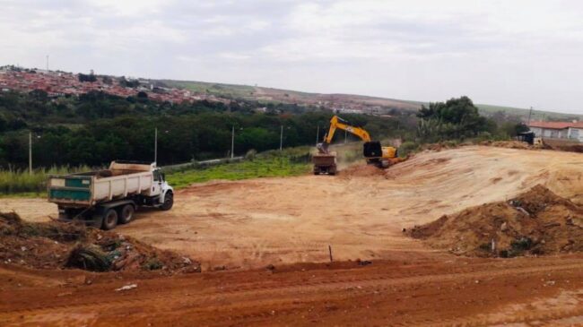 Início das obras de construção do ginásio de esportes no Jd. Excelsior