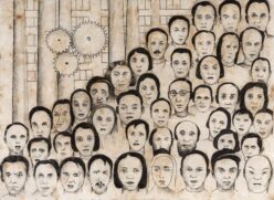 O esboço do quadro ENTITY_quot_ENTITYOperáriosENTITY_quot_ENTITY, de Tarsila do Amaral foi arrematado por R$ 1,2 milhão