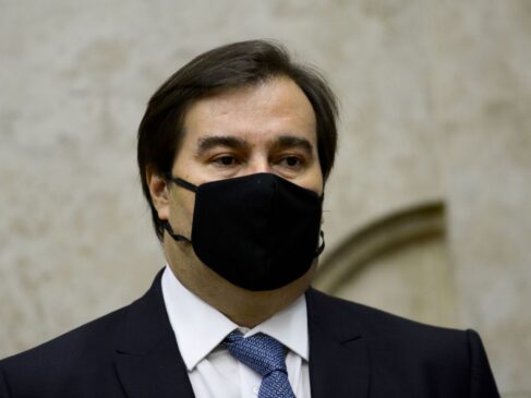 O presidente da Câmara, Rodrigo Maia, durante cerimônia de posse do presidente do STF, Luiz Fux.