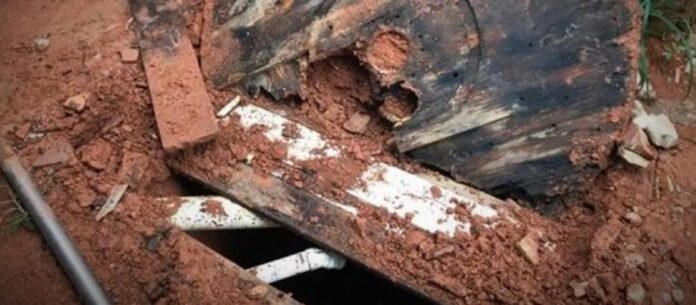 A fossa tinha cerca de 3 metros de profundidade