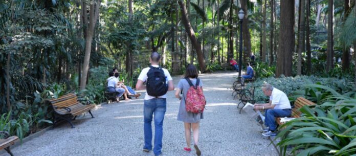 Parque Trianon, na avenida Paulista, região central de São Paulo