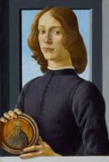 Obra "Young Man Holding a Roundel", de Sandro Botticelli