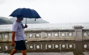 Chuva no litoral paulista