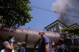 Hospital de Bonsucesso foi atingido por um incêndio no dia 27 de outubro; os atendimentos de emergências seguem suspensos