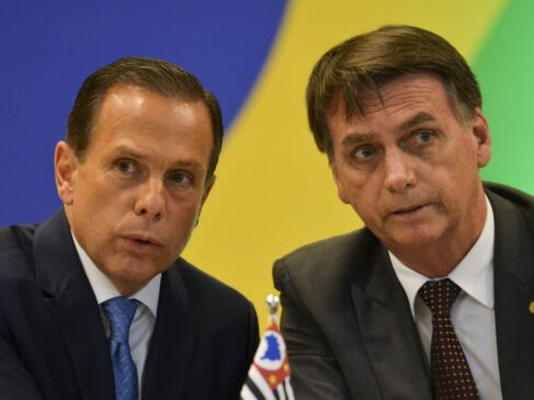 O governador de São Paulo, João Doria, e o presidente da República, Jair Bolsonaro