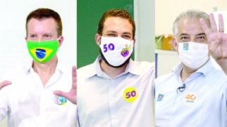 Celso Russomano, Guilherme Boulos, Marcio Fran&ccedil;a ap&oacute;s votarem