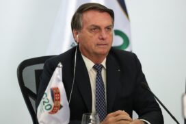 Presidente Jair Bolsonaro durante videoconferência