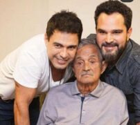 Zezé e Luciano com o pai