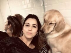 A técnica de enfermagem Tatiana Oliveira, de 36 anos, trouxe a golden retriever Laika para casa por achar a raça 'muito fofa'