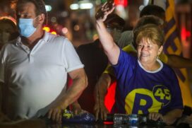 Rachel Chini ao lado do atual prefeito, Alberto Mourão. Ambos são do PSDB