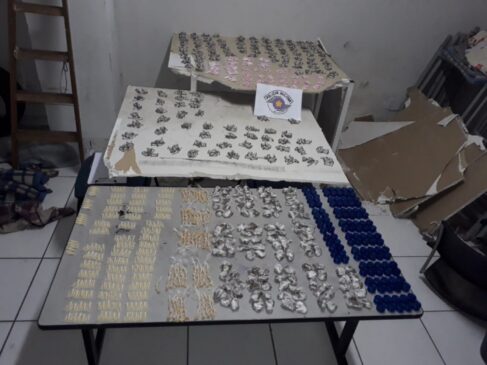 Drogas apreendidas com jovem de 18 anos na última quinta-feira, na cidade de Sorocaba