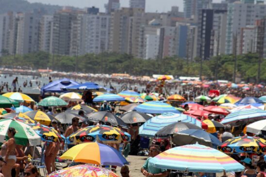Praia de Santos, no litoral sul paulista