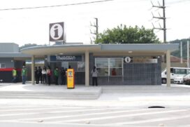 A construção atual resgata a referência arquitetônica e histórica do antigo Auto Posto Marilu