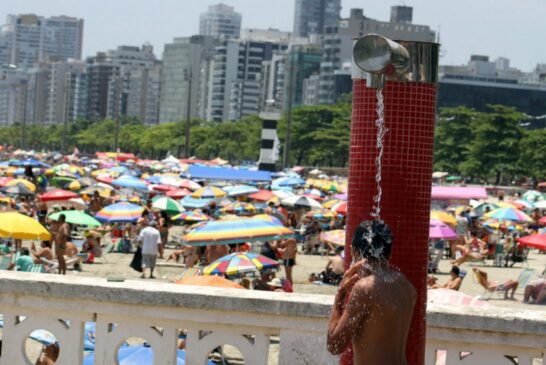 Cidade de Santos durante o fim de ano
