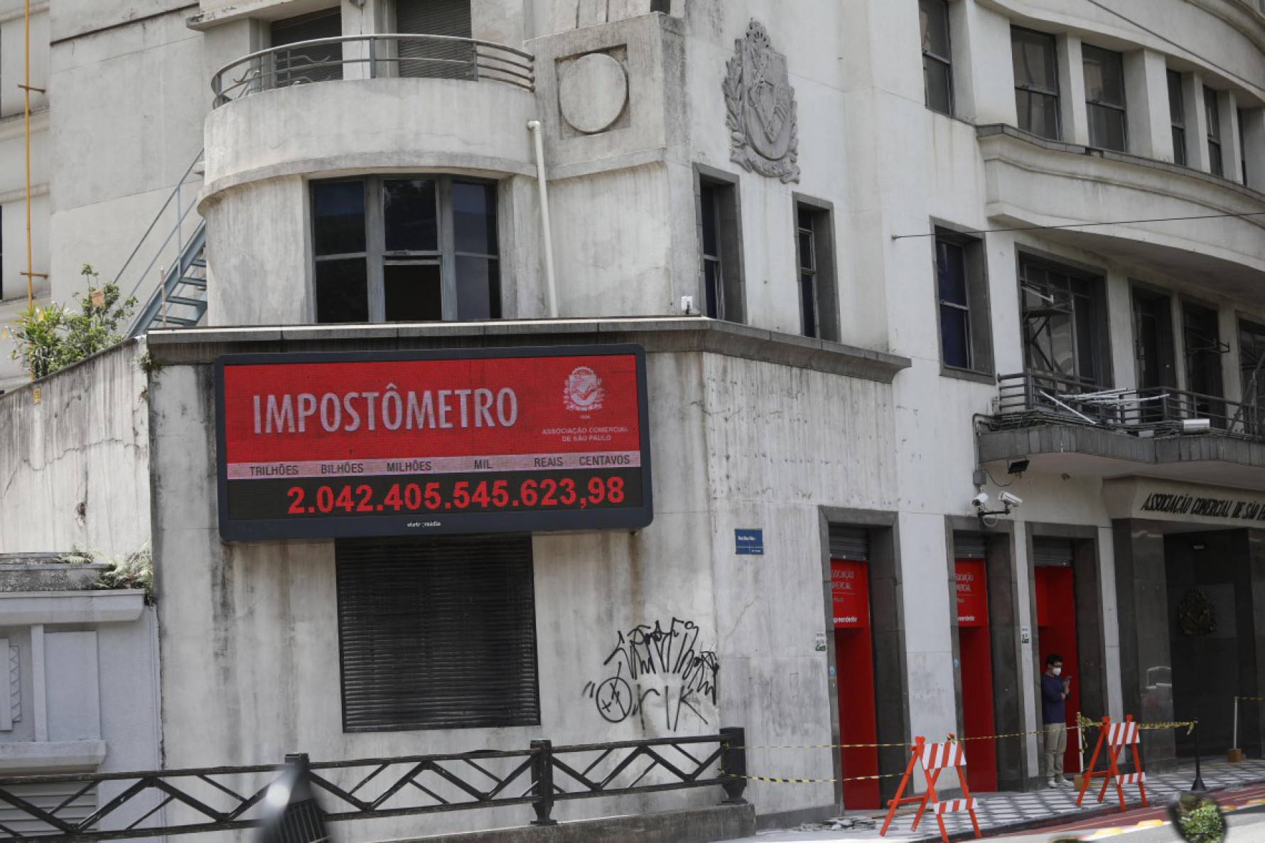 Impostômetro está instalado na sede da Associação Comercial de São Paulo (ACSP) no centro histórico da capital paulista