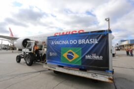 Lote chegou no Aeroporto Internacional de Guarulhos