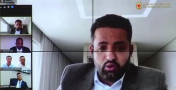 Ney Santos durante a Sessão Solene